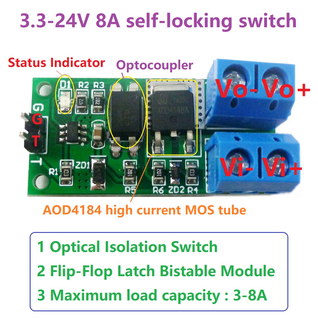 3.3V-24V 8A Isolation Flip-Flo – обзор и цена Shelly Relay Module