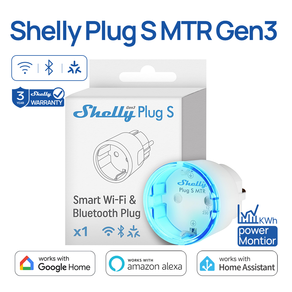Shelly Plug S MTR Gen3 Matter  – обзор и цена Shelly Relay Module