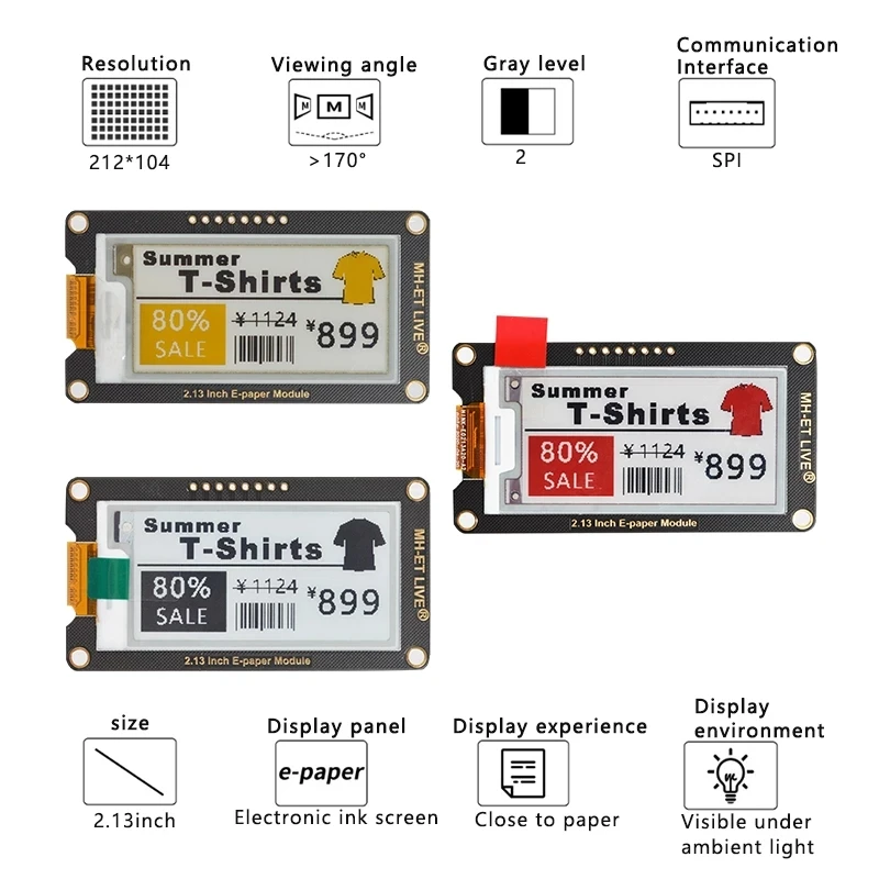 Inch Epaper Module E-paper E-I – обзор и цена Display Epaper 2.9