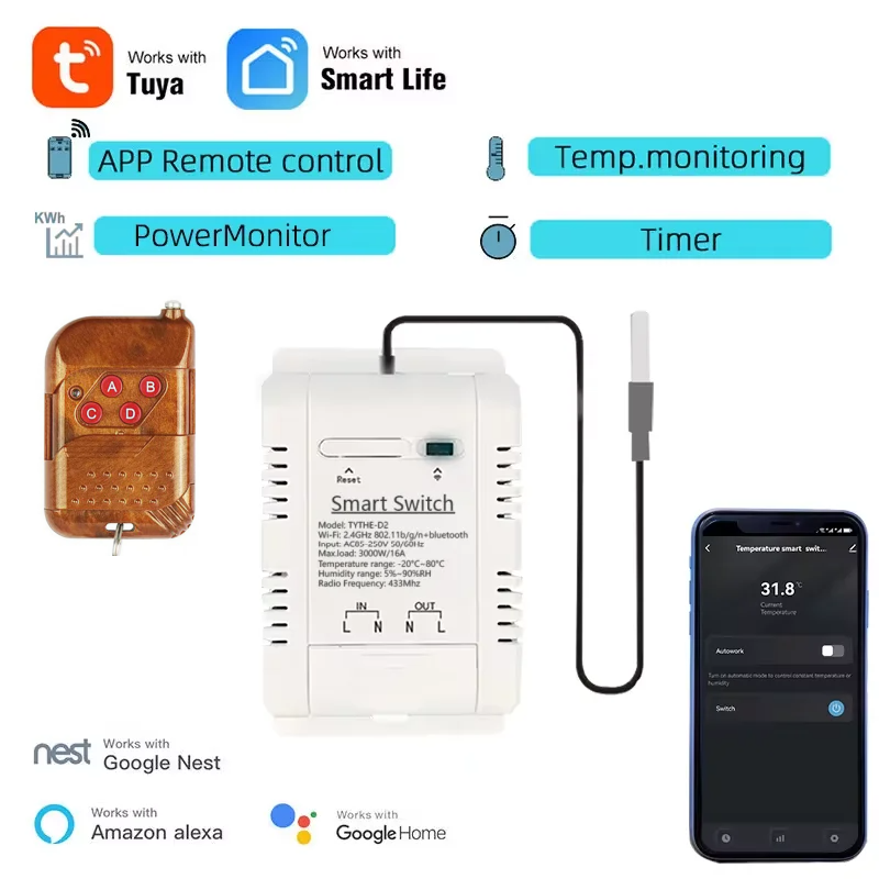 Tuya Wifi 16A/20A Smart Temper – обзор и цена Sonoff Basic Switch