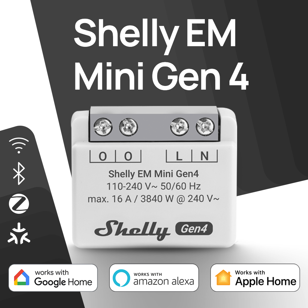 Shelly EM Mini Gen4 Matter Com – обзор и цена Shelly Relay Module