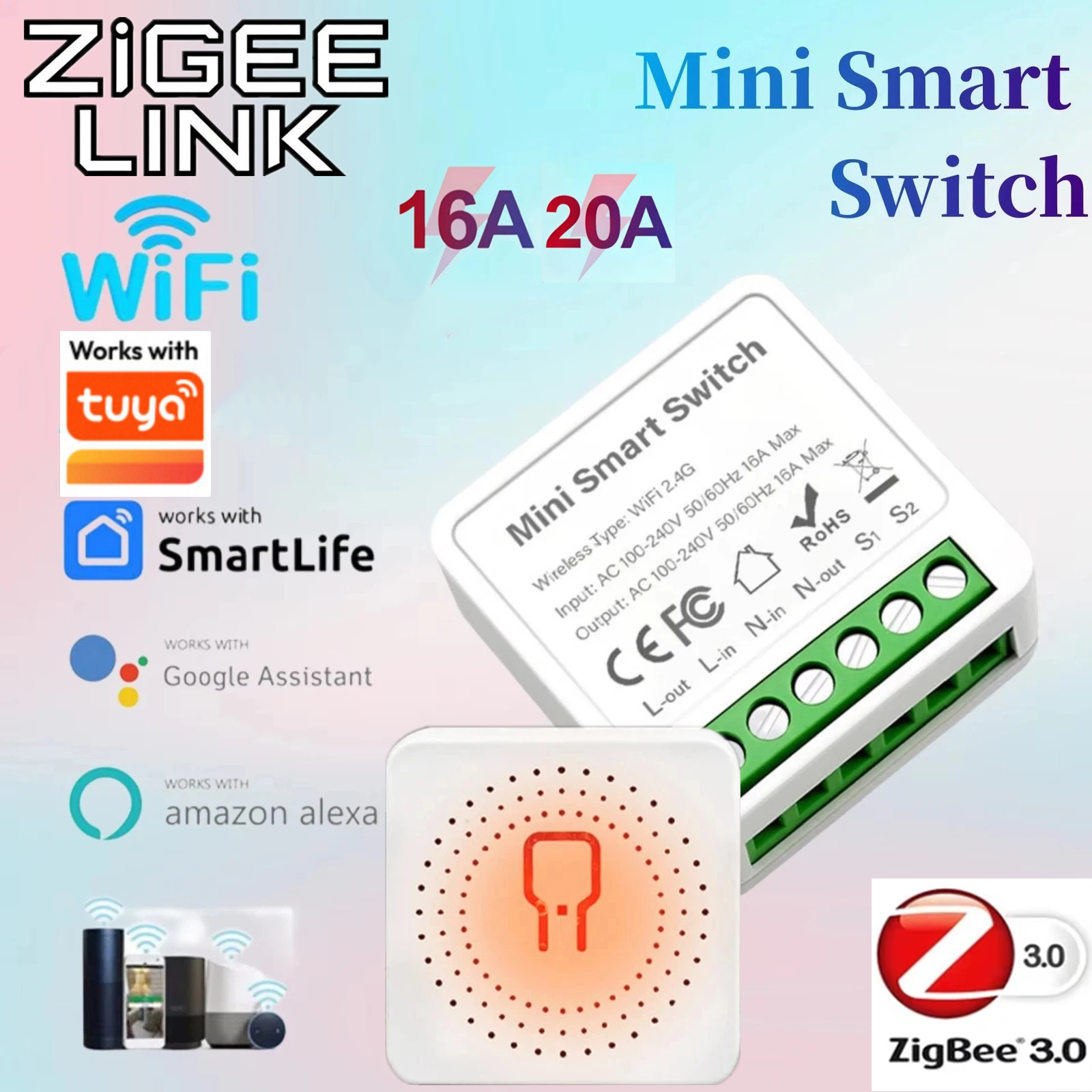 For Tuya Mini Smart WiFi Switc – обзор и цена Diy Home Automation Controller