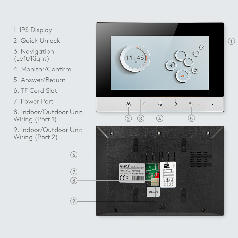 Tuya Smart WIFI Indoor Monitor – обзор и цена Smart Doorbell Wired