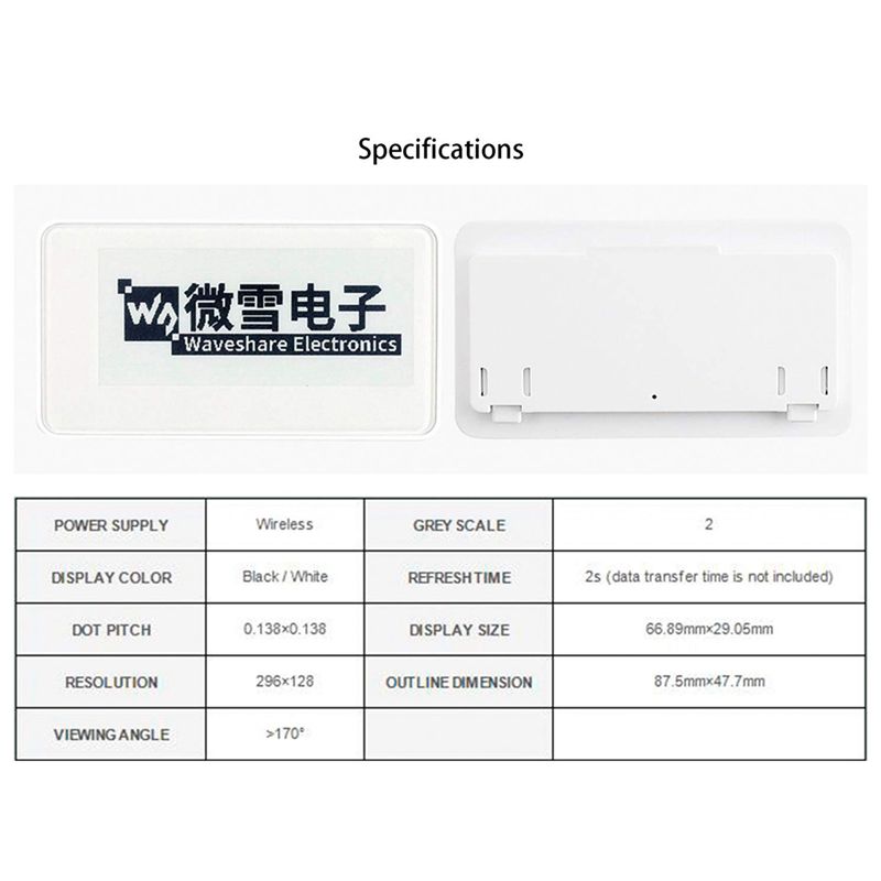 New  2.9 Inch Wireless NFC-Pow – обзор и цена Display Epaper 2.9