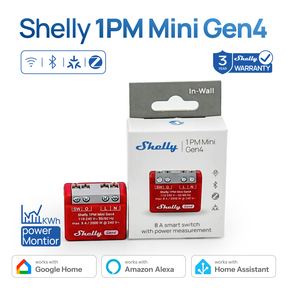 Shelly 1PM Mini Gen4 Zigbee Sm – обзор и цена Shelly Relay Module