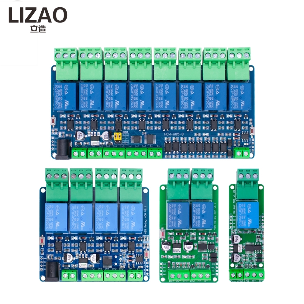 LIZAO 5V 12V Modbus RTU 1/2/4/ – обзор и цена Relay 8 Channel Board
