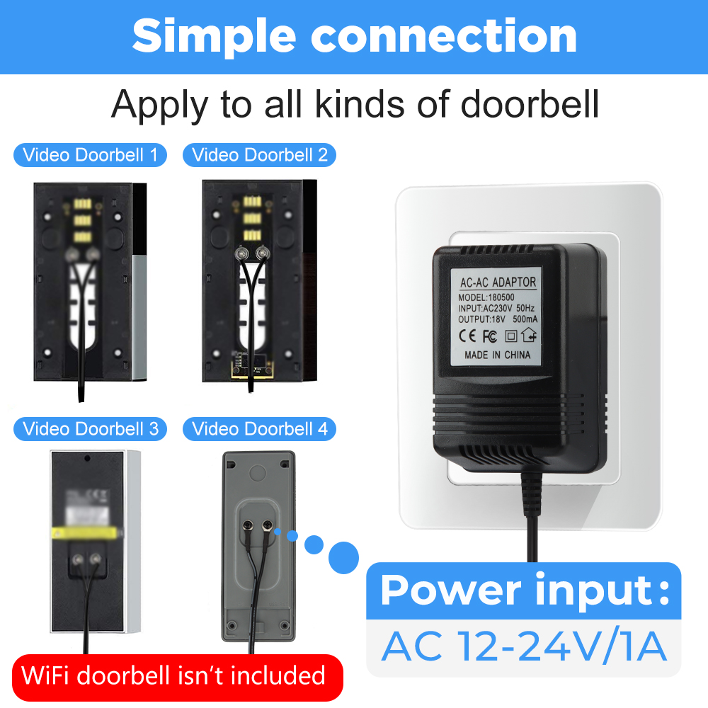 18V AC Transformer Charger for – обзор и цена Smart Doorbell Wired
