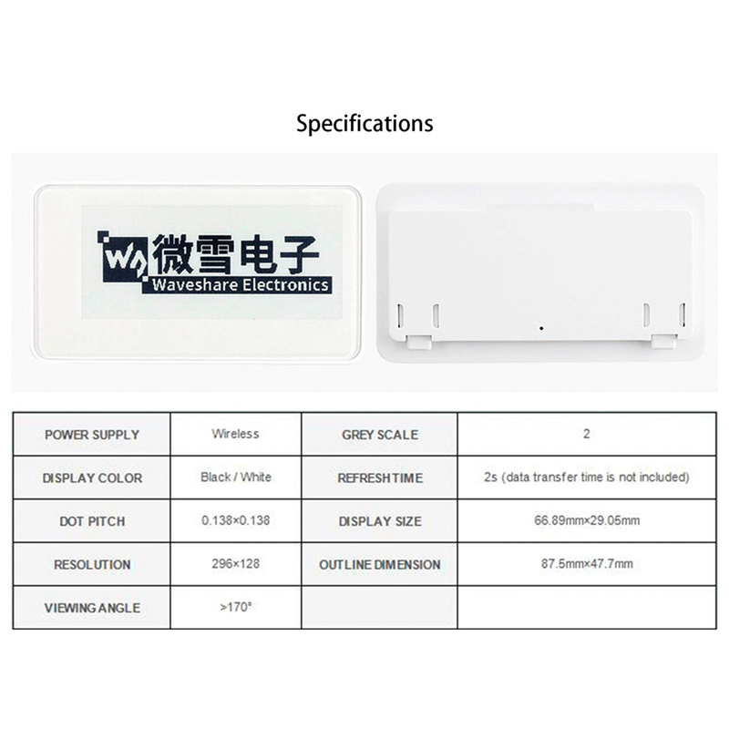 Waveshare 2.9 Inch Wireless NF – обзор и цена Display Epaper 2.9